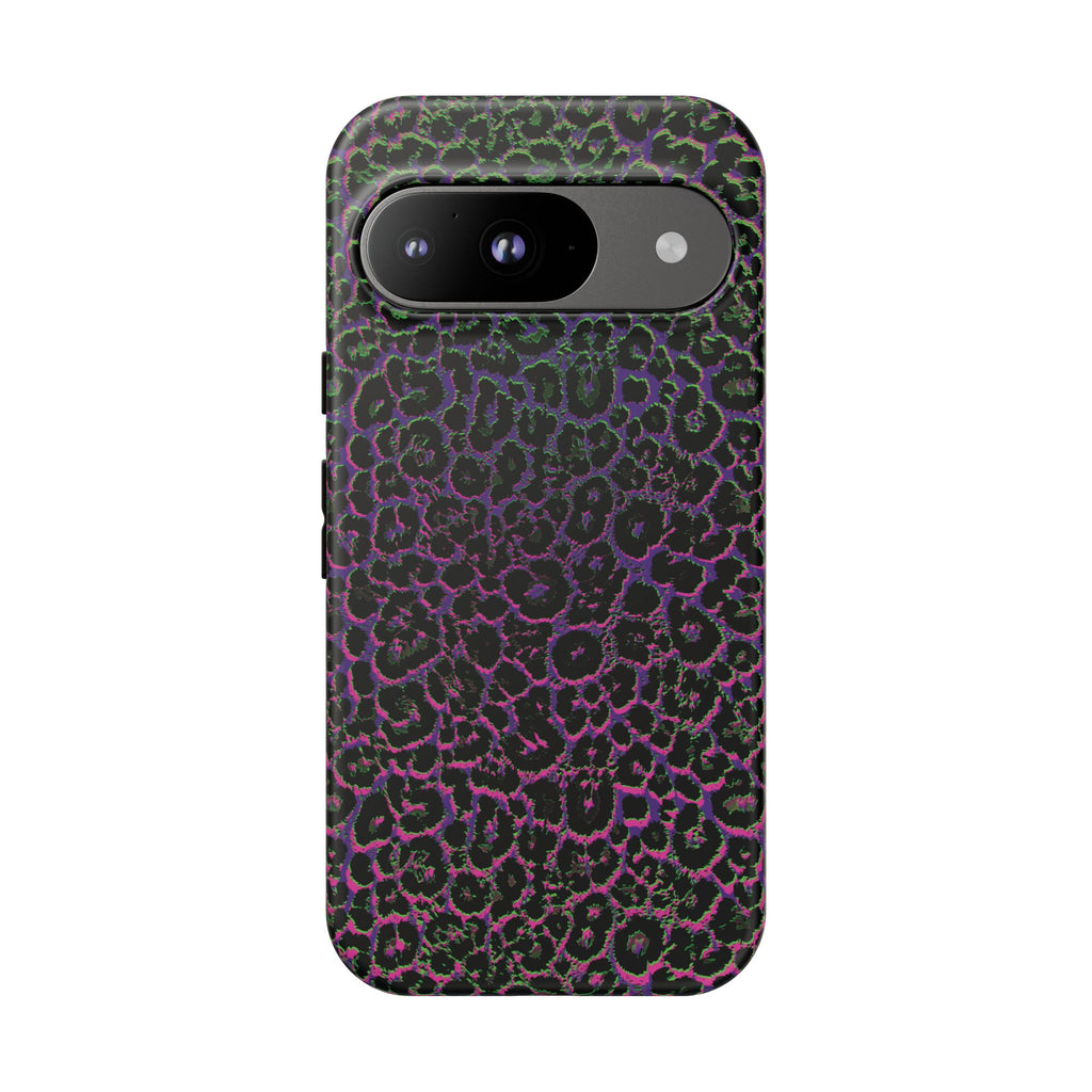 Colorful Leopard Tough Phone Case for iPhone, Galaxy, or Google Pixel