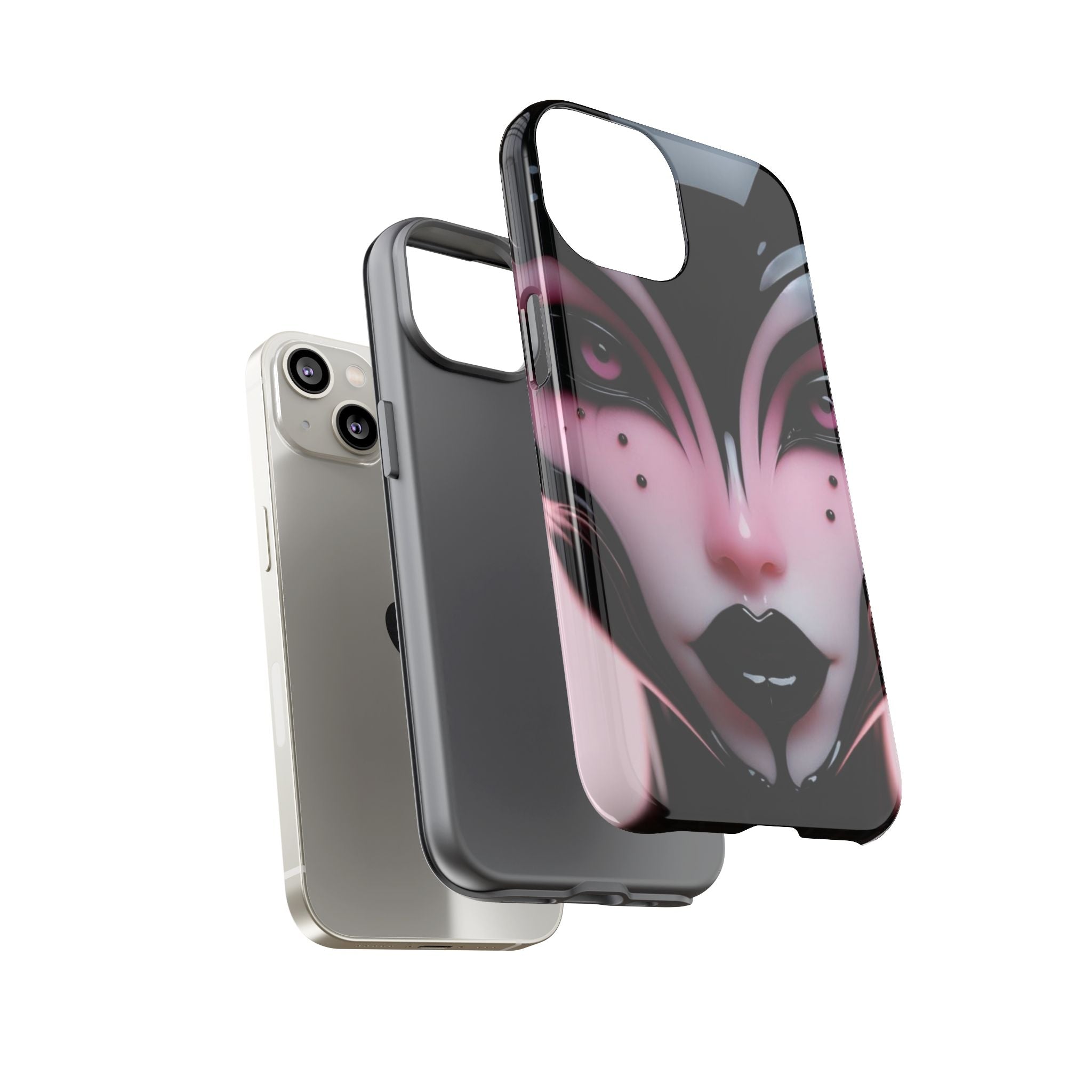 Pink Alien Tough Phone Case for iPhone, Galaxy, or Google Pixel
