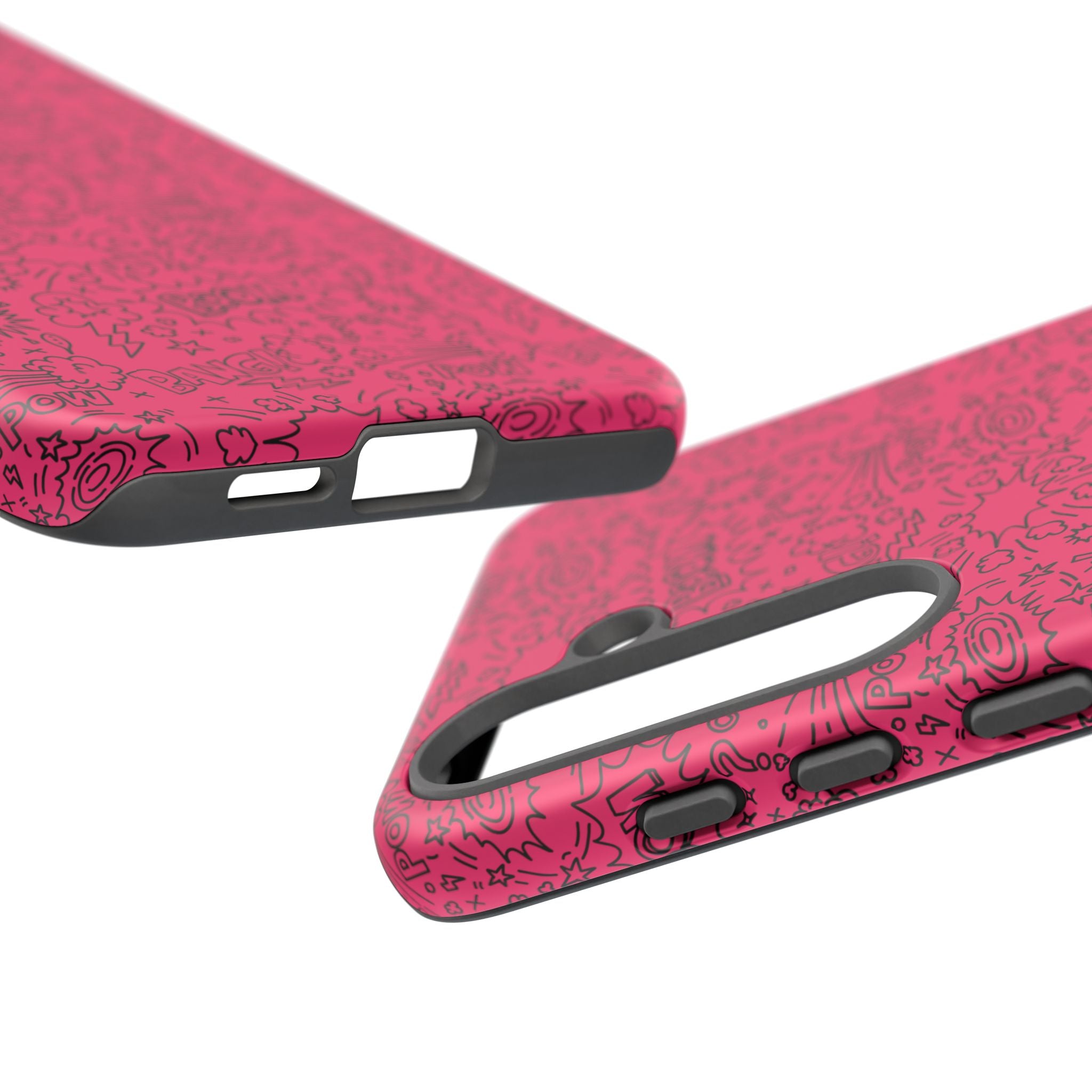 Pink Wow Tough Case for iPhone, Galaxy, or Google Pixel