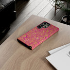Pink Gold Zebra Print Tough Case for iPhone, Galaxy, or Google Pixel