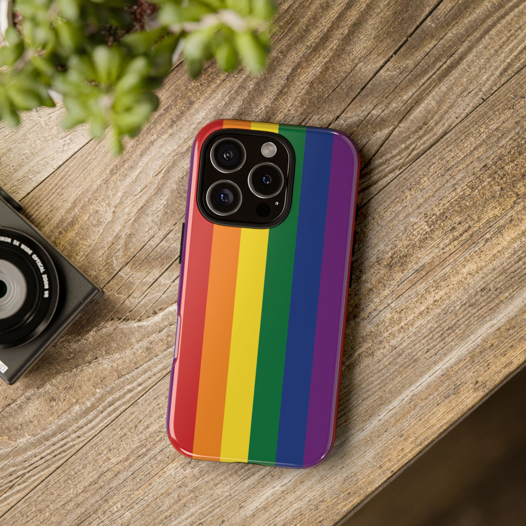 LGBTQ Rainbow Flag Tough Phone Case for iPhone, Galaxy, or Google Pixel