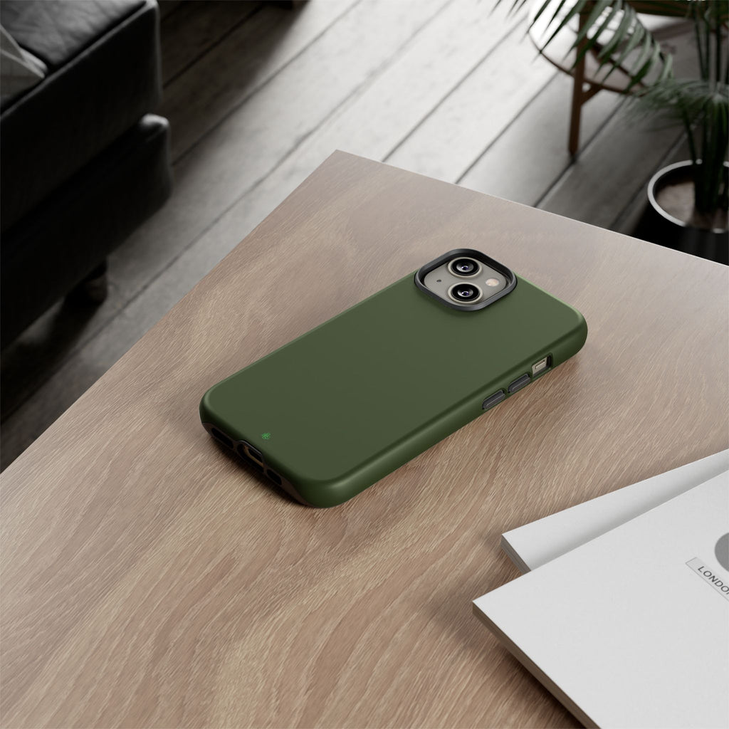 Olive Green Tough Phone Case for iPhone, Galaxy and Google Pixel