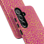 Pink Gold Leopard Tough Case for iPhone, Galaxy, or Google Pixel