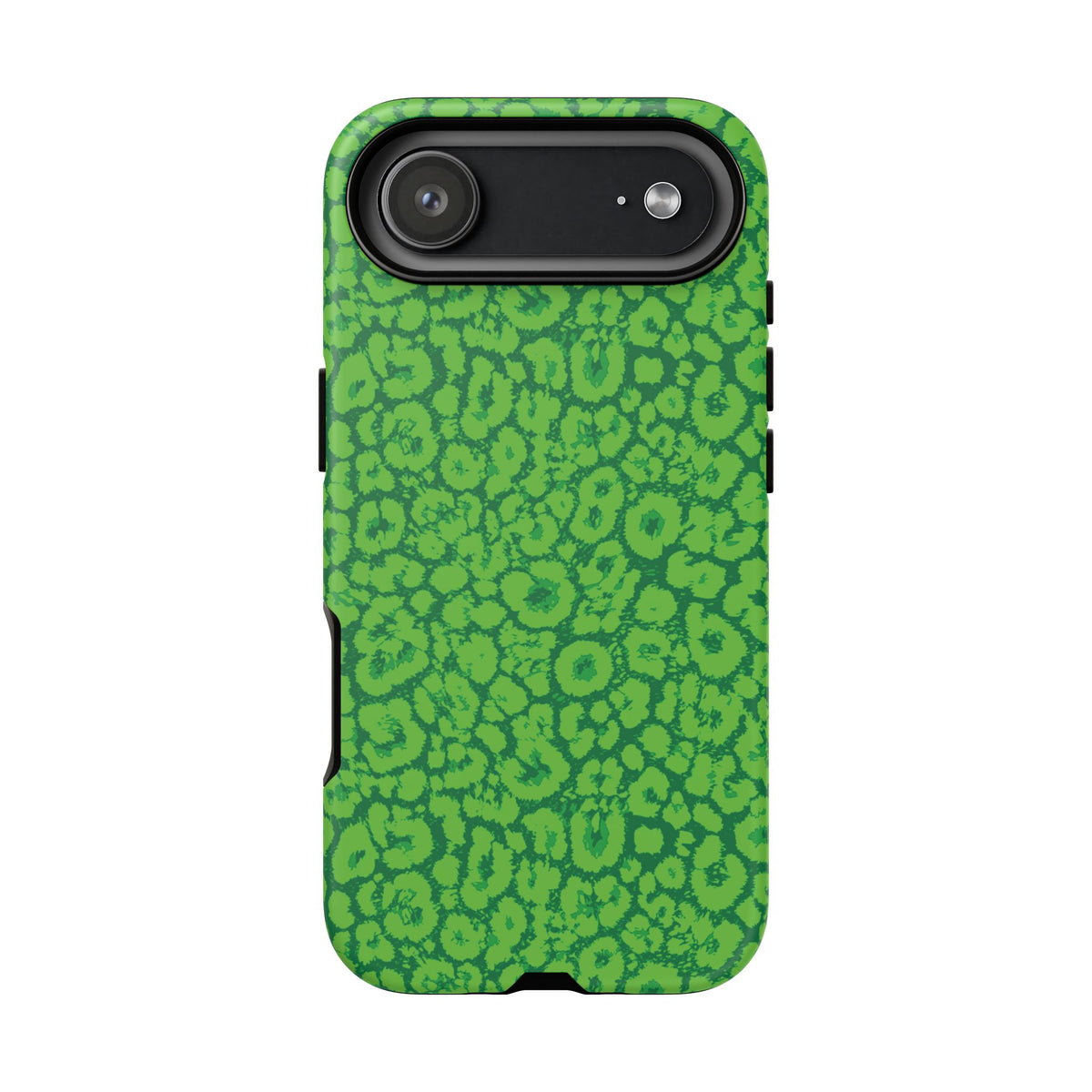 Neon Green Leopard Tough Phone Case for iPhone, Galaxy, or Google Pixel