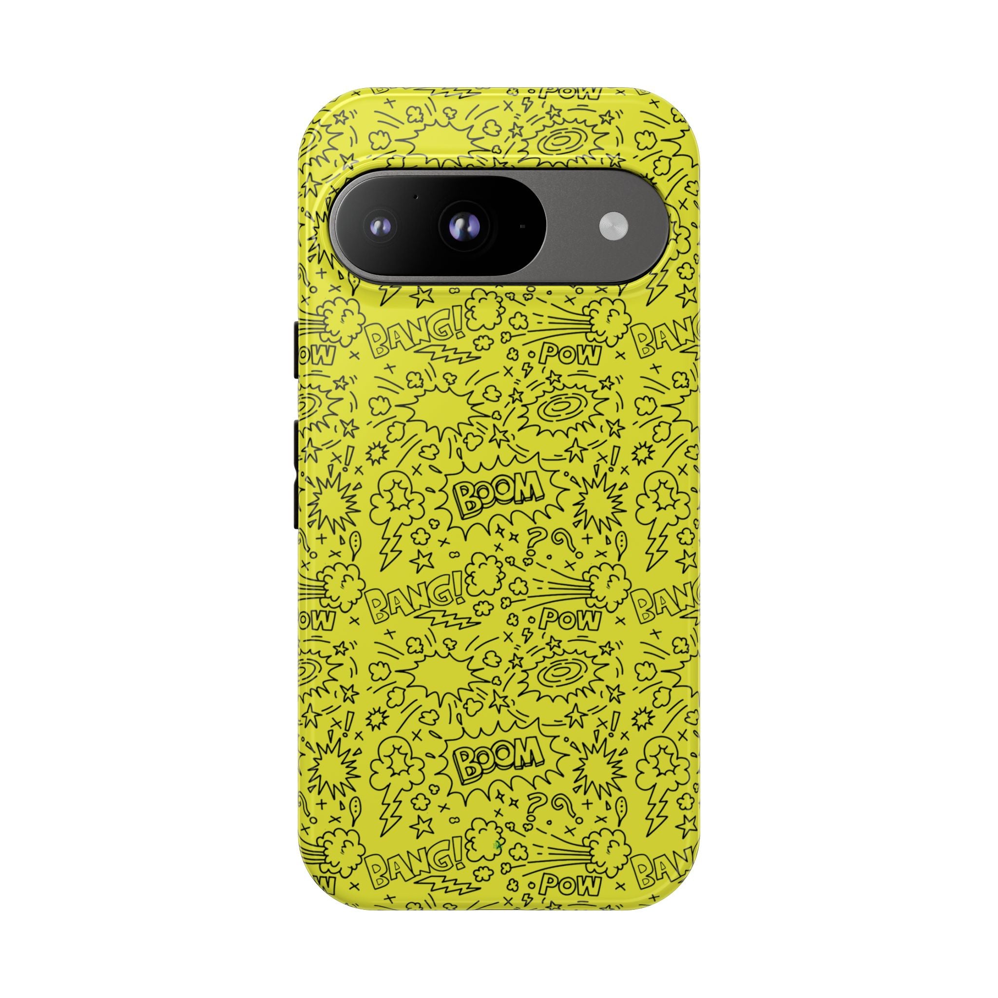 Neon Yellow Wow RG Tough Phone Case for iPhone, Galaxy, or Google Pixel