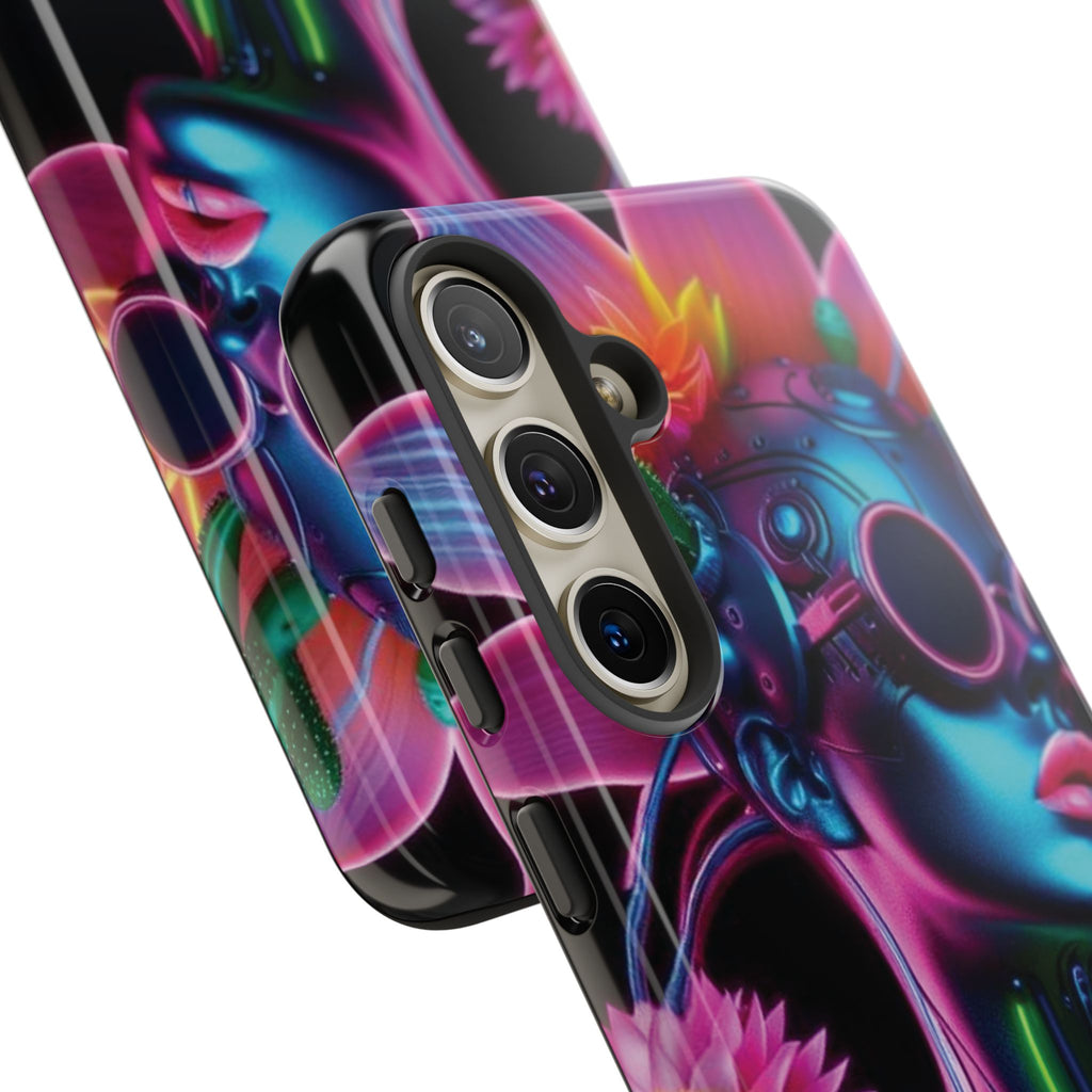Neon Androgen Cactus Flower Tough Phone Case for iPhone, Galaxy, or Google Pixel