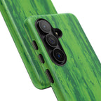 Neon Green Wood Print Tough Phone Case iPhone, Galaxy, or Google Pixel