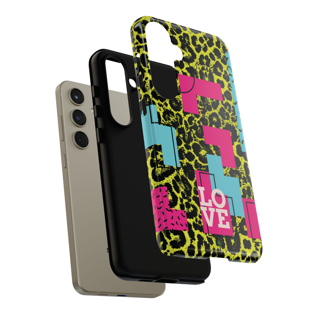 LOVE Neon Yellow RG Phone Case iPhone, Galaxy and Google Tough Cases