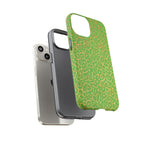 Neon Green Gold Leopard Tough Phone Case iPhone, Galaxy, or Google Pixel