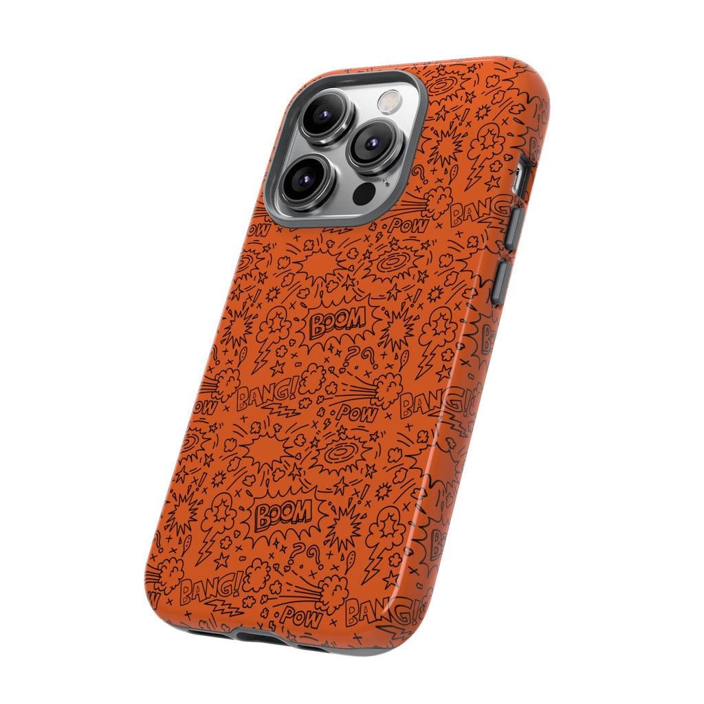 Wow Orange Tough Case for iPhone, Galaxy, or Google Pixel