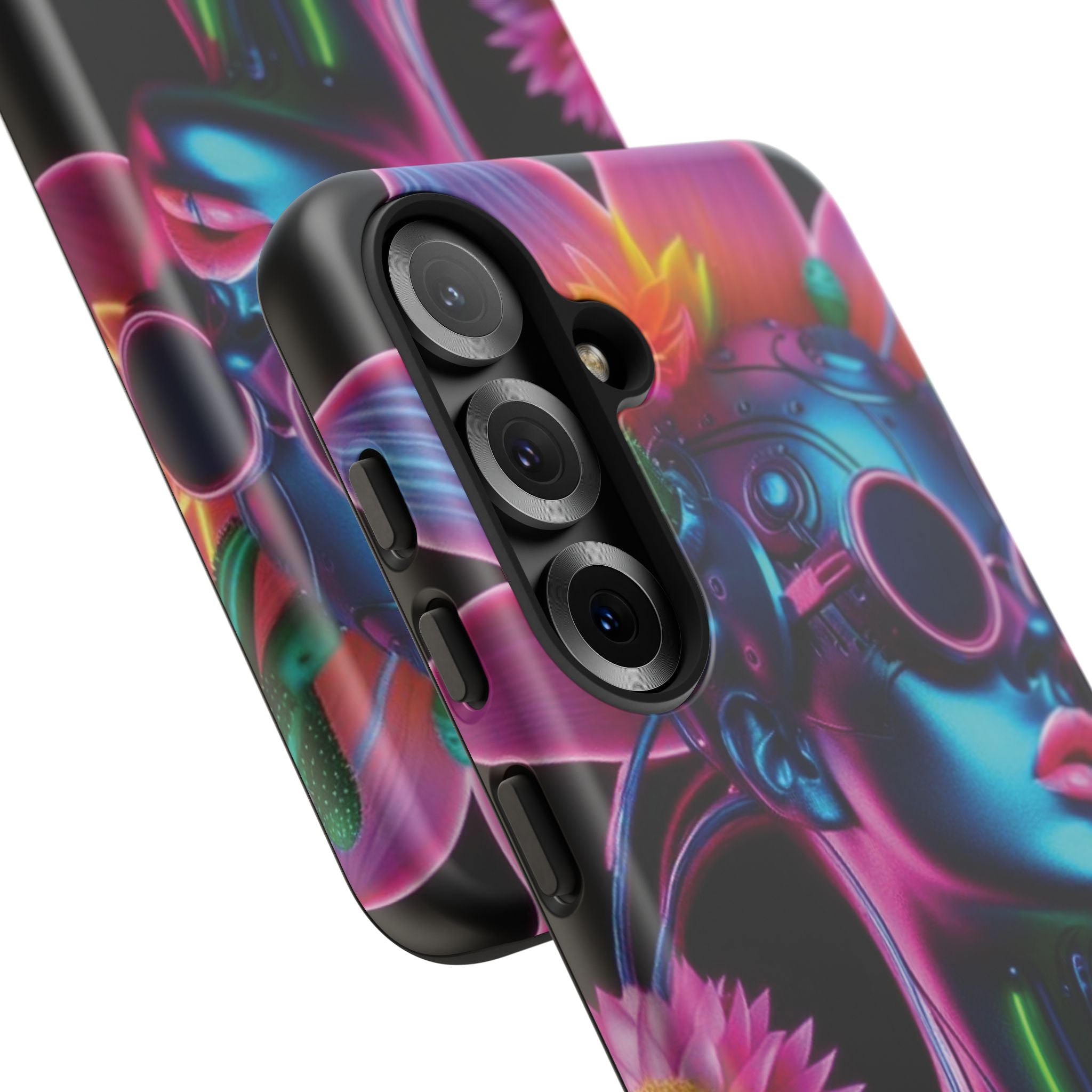 Neon Androgen Cactus Flower Tough Phone Case for iPhone, Galaxy, or Google Pixel