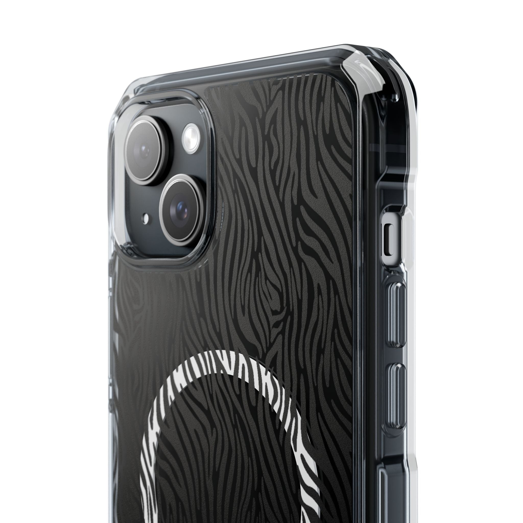 Zebra Magnetic iPhone 14, 15, 16 Series Clear Impact Cases
