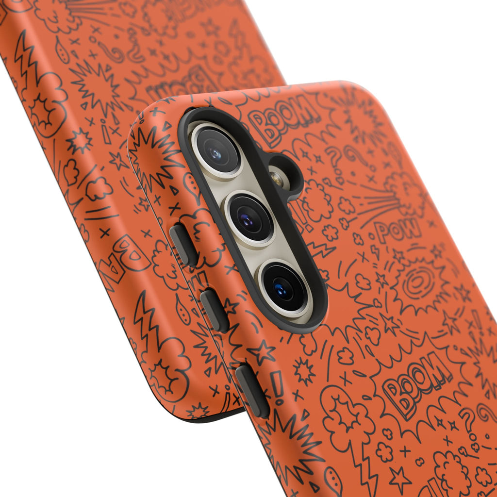 Wow Orange Tough Case for iPhone, Galaxy, or Google Pixel