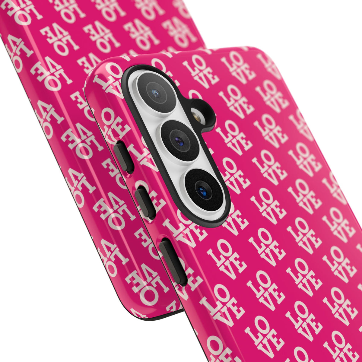 Vibrant Pink LOVE Tough Case iPhone, Galaxy, or Google Pixel