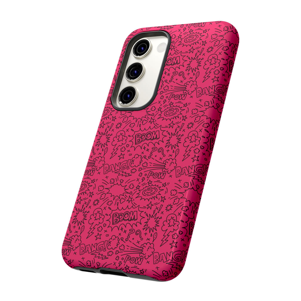 Pink Wow Tough Case for iPhone, Galaxy, or Google Pixel