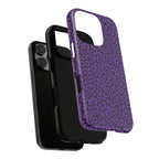 Purple Leopard Tough Case for iPhone, Galaxy or Google Pixel
