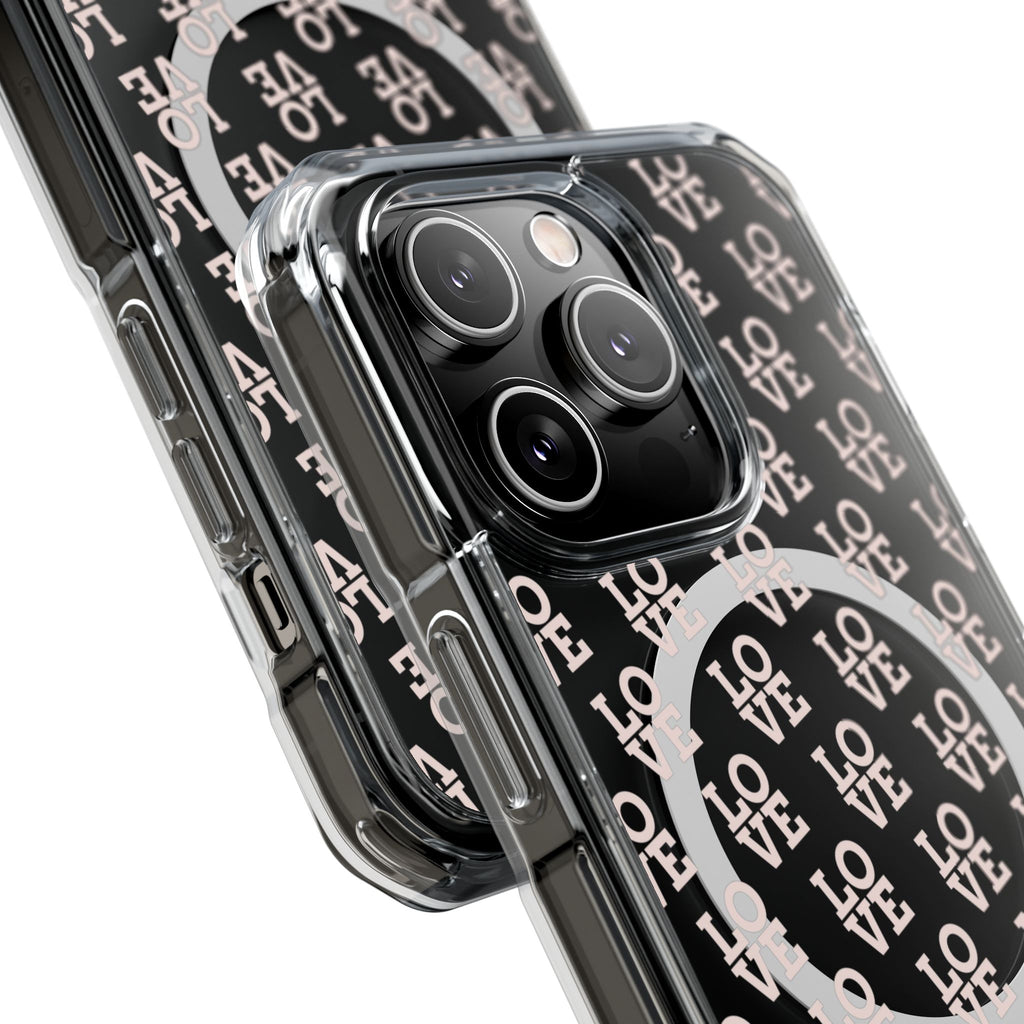 LOVE Magnetic iPhone 14, 15, 16 Series Clear Impact Cases