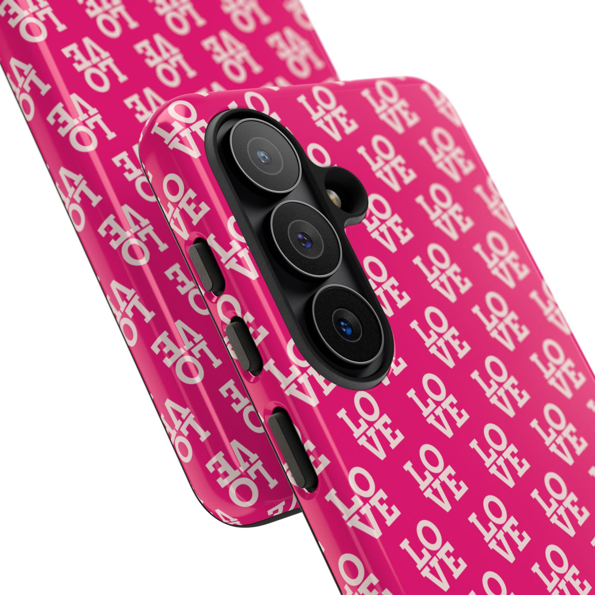 Vibrant Pink LOVE Tough Case iPhone, Galaxy, or Google Pixel
