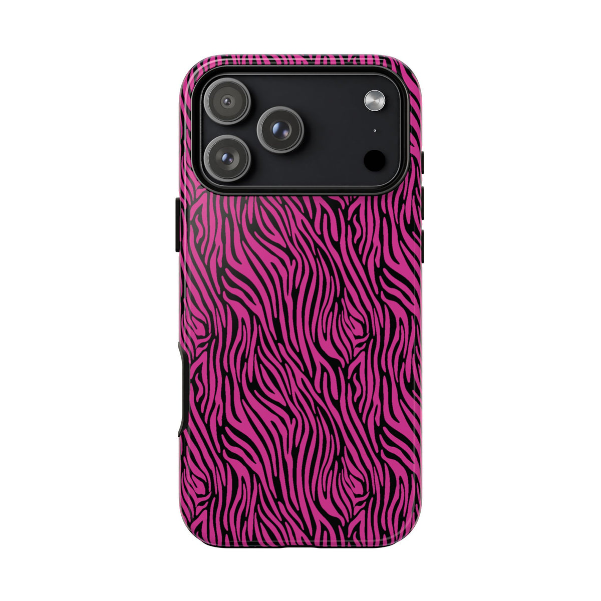 Pink Zebra Tough Phone Case for iPhone, Galaxy, or Google Pixel
