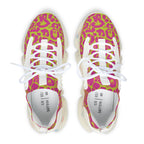 Neon Pink Lime Leopard Women's Mesh Sneakers