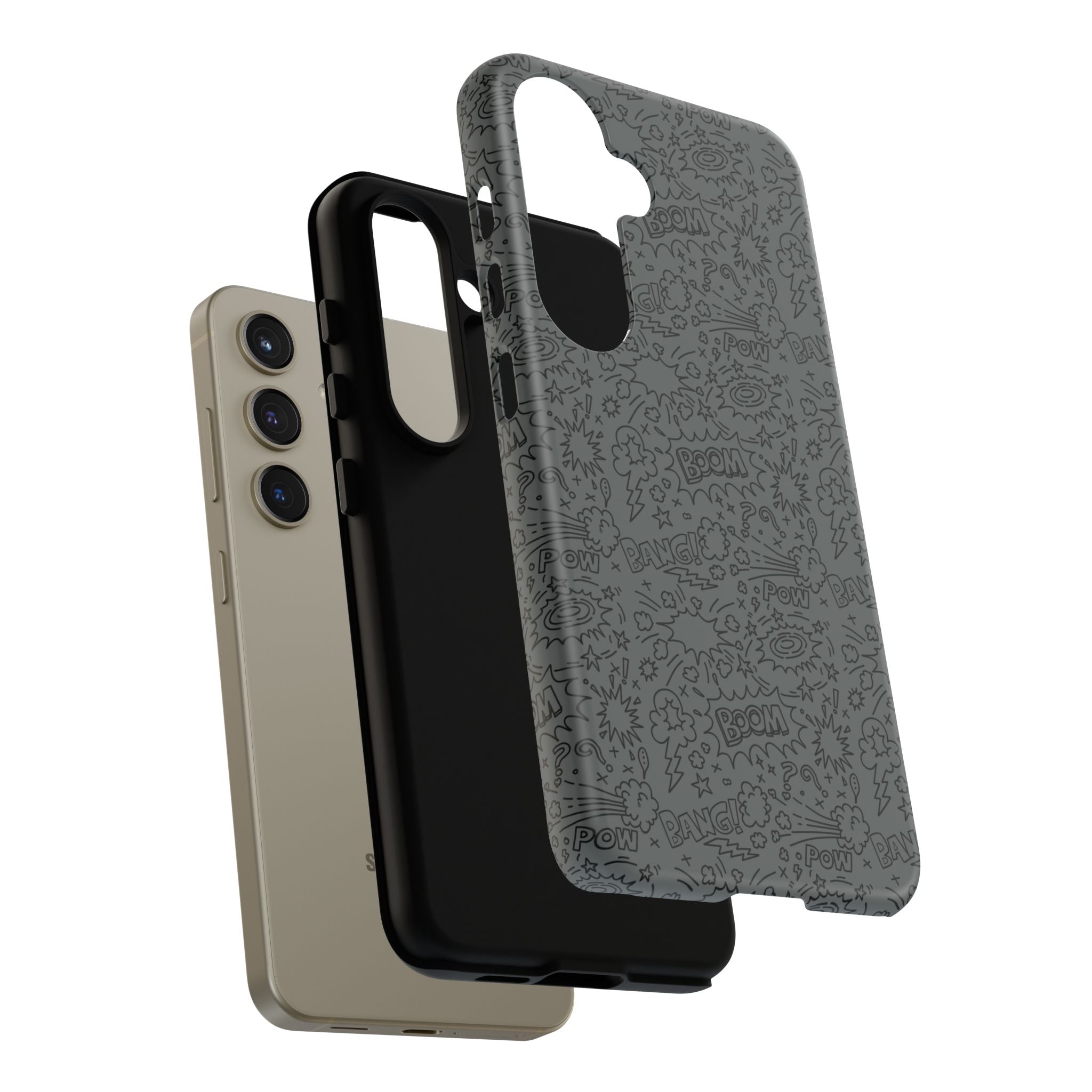 POW BOOM Comics style Tough Phone Case for iPhone, Galaxy, or Google Pixel