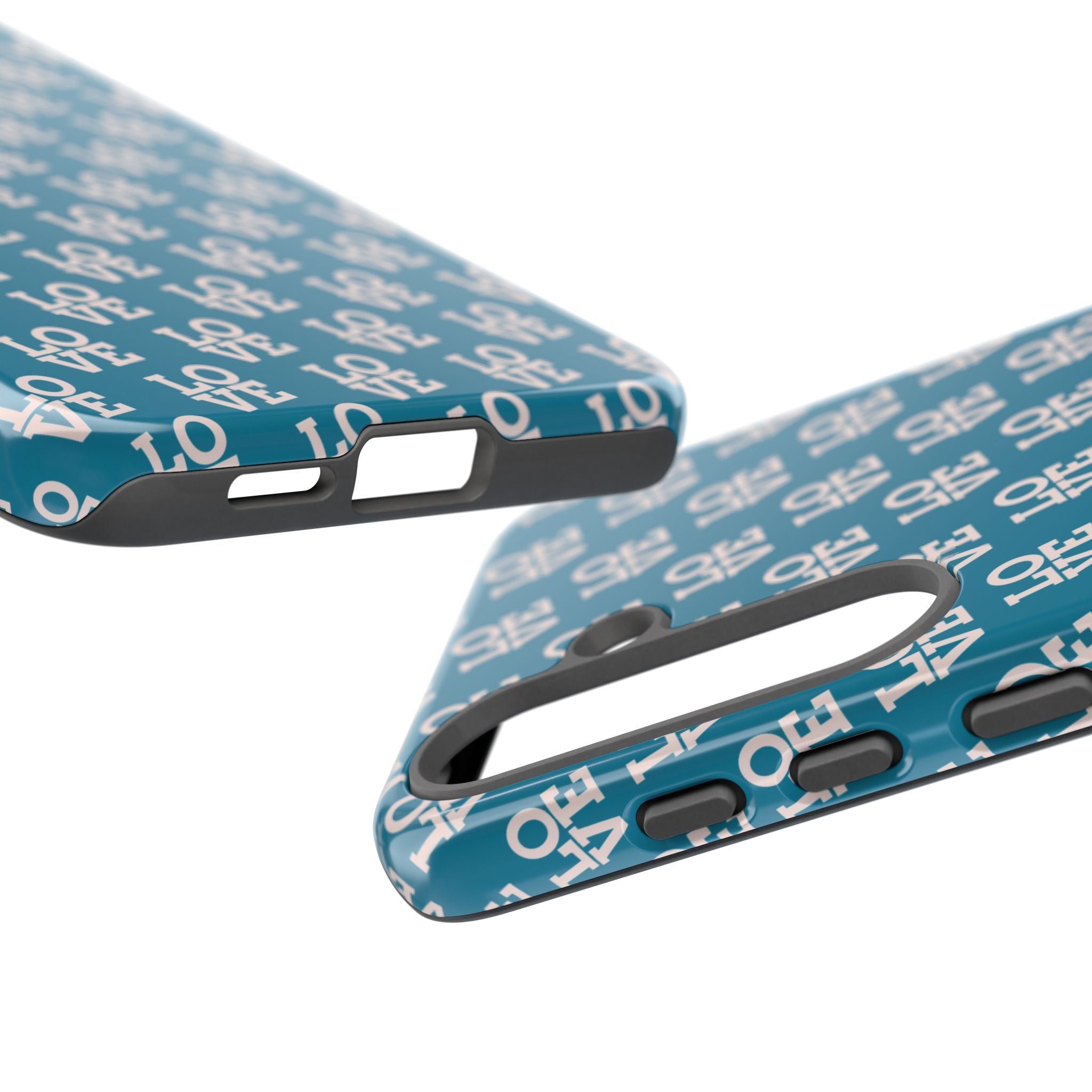 LOVE Teal Green Tough Phone Case iPhone, Galaxy, or Google Pixel