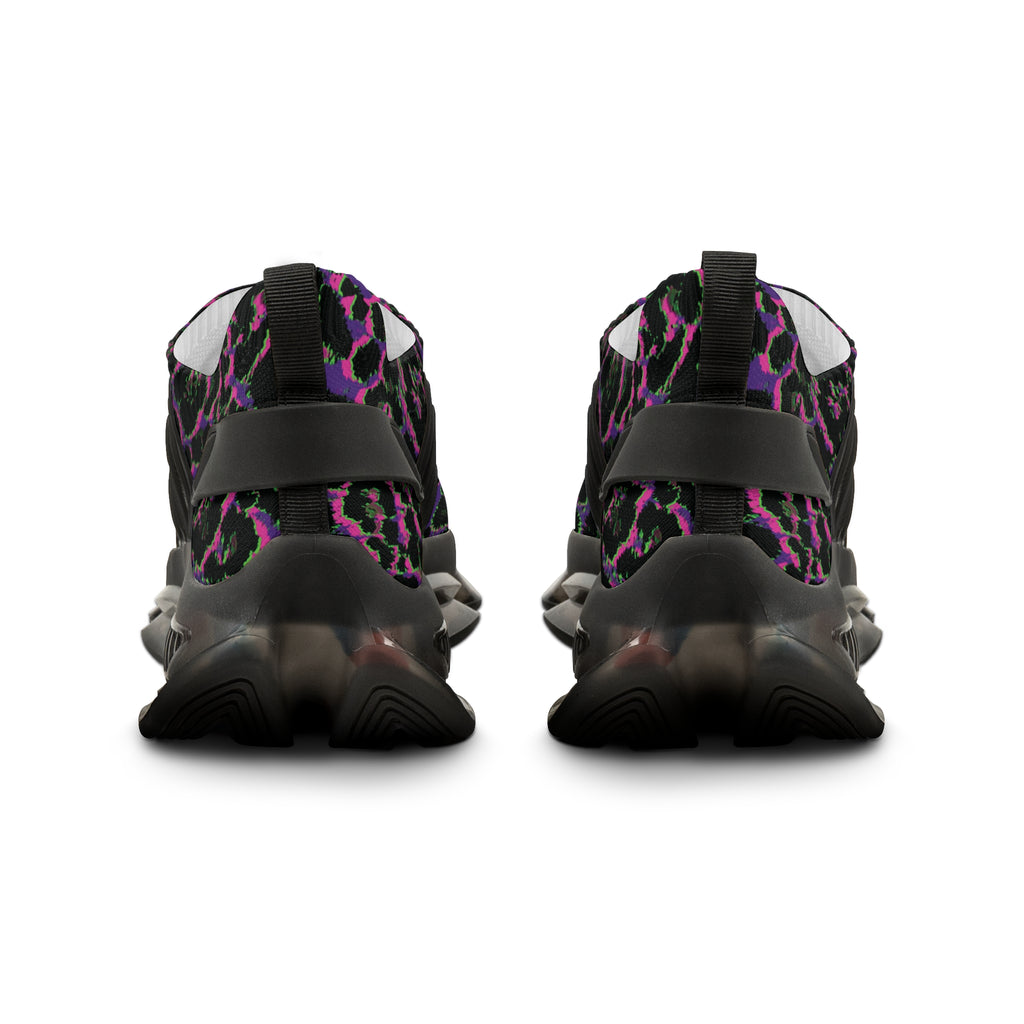 Neon Colorful Leopard Men's Mesh Sneakers