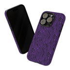 Purple Zebra Tough Phone Case for iPhone, Galaxy, or Google Pixel