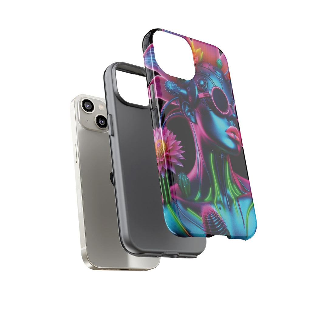 Neon Androgen Cactus Flower Tough Phone Case for iPhone, Galaxy, or Google Pixel