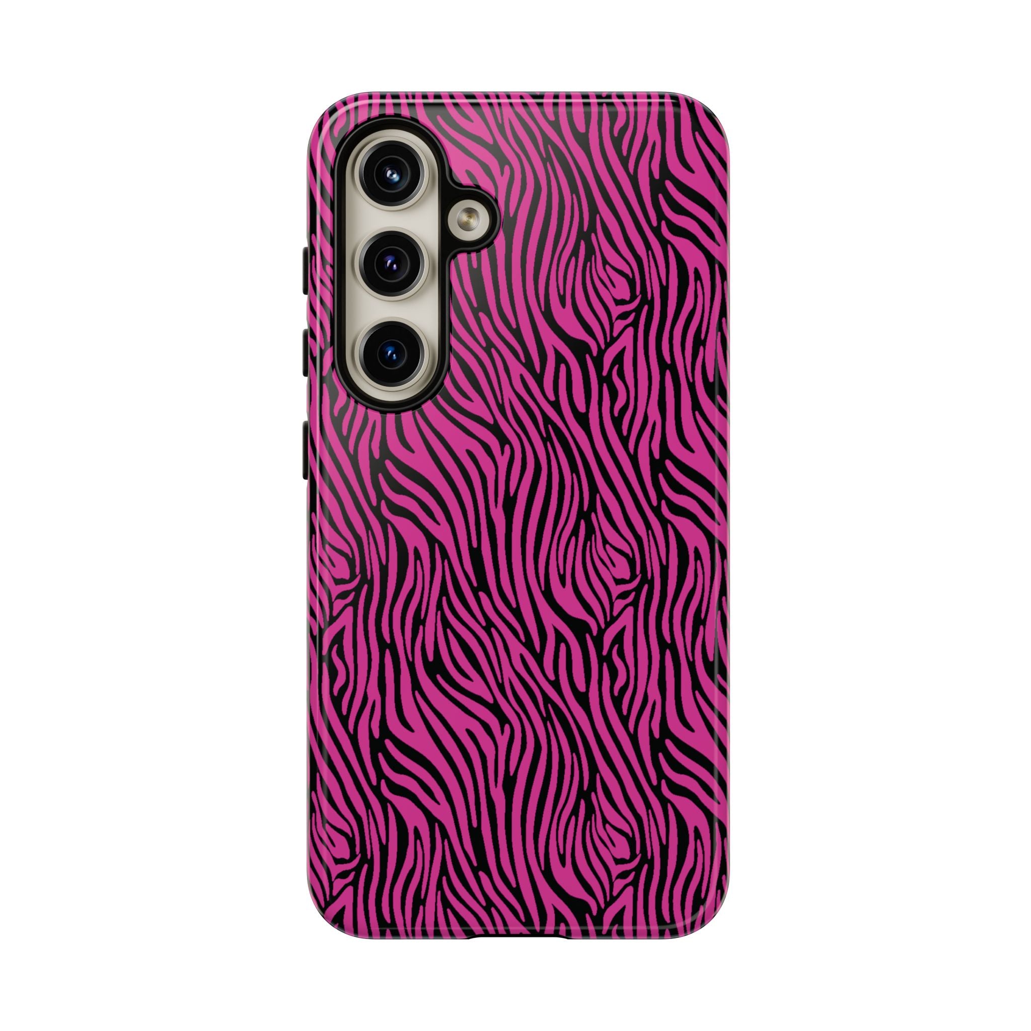 Pink Zebra Tough Phone Case for iPhone, Galaxy, or Google Pixel
