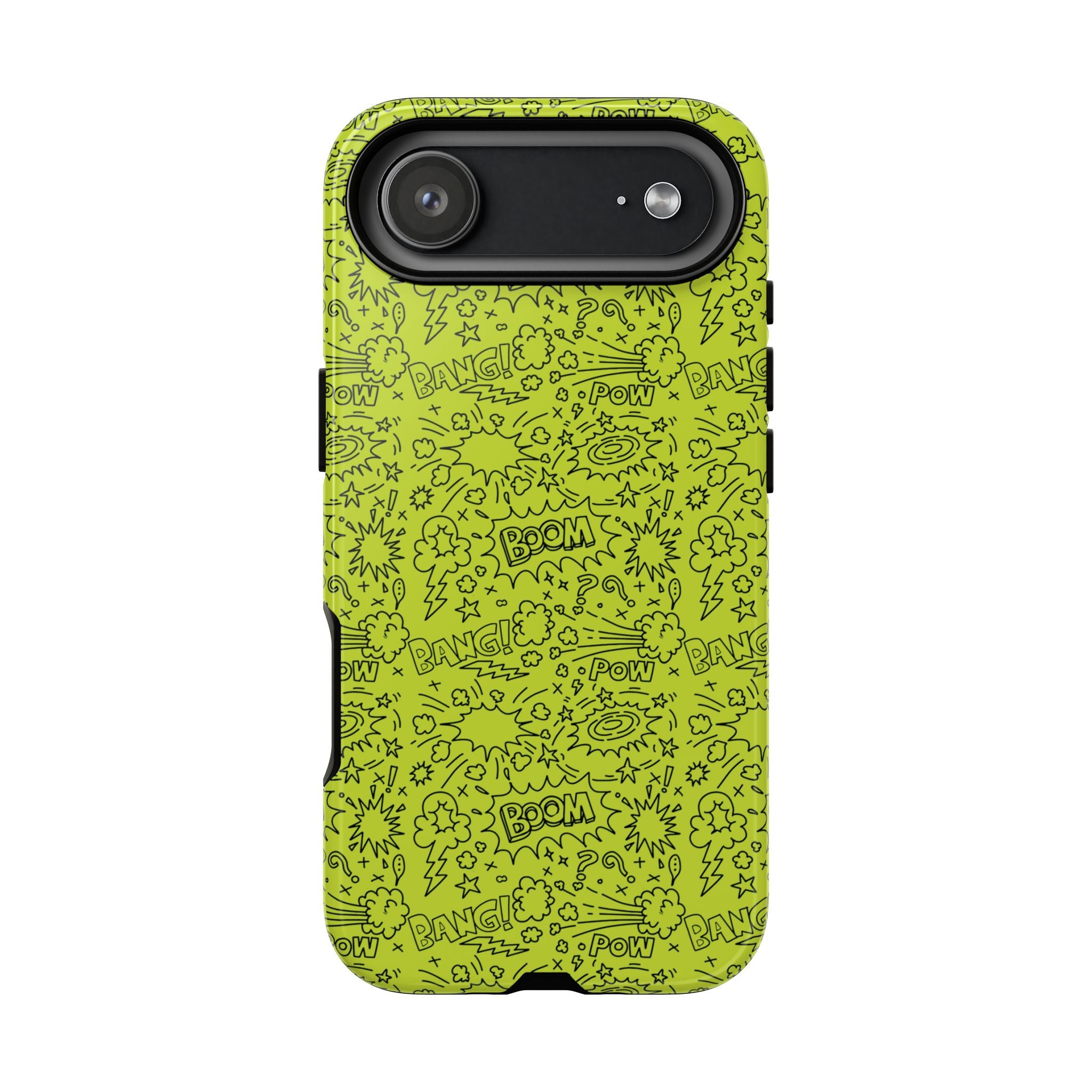 Neon Lime Wow Tough Case for iPhone, Galaxy, or Google Pixel