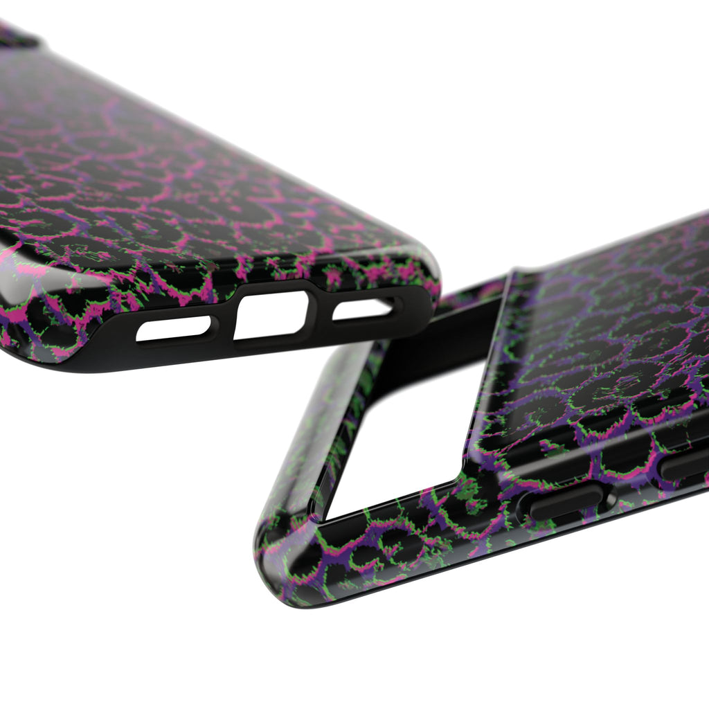 Colorful Leopard Tough Phone Case for iPhone, Galaxy, or Google Pixel