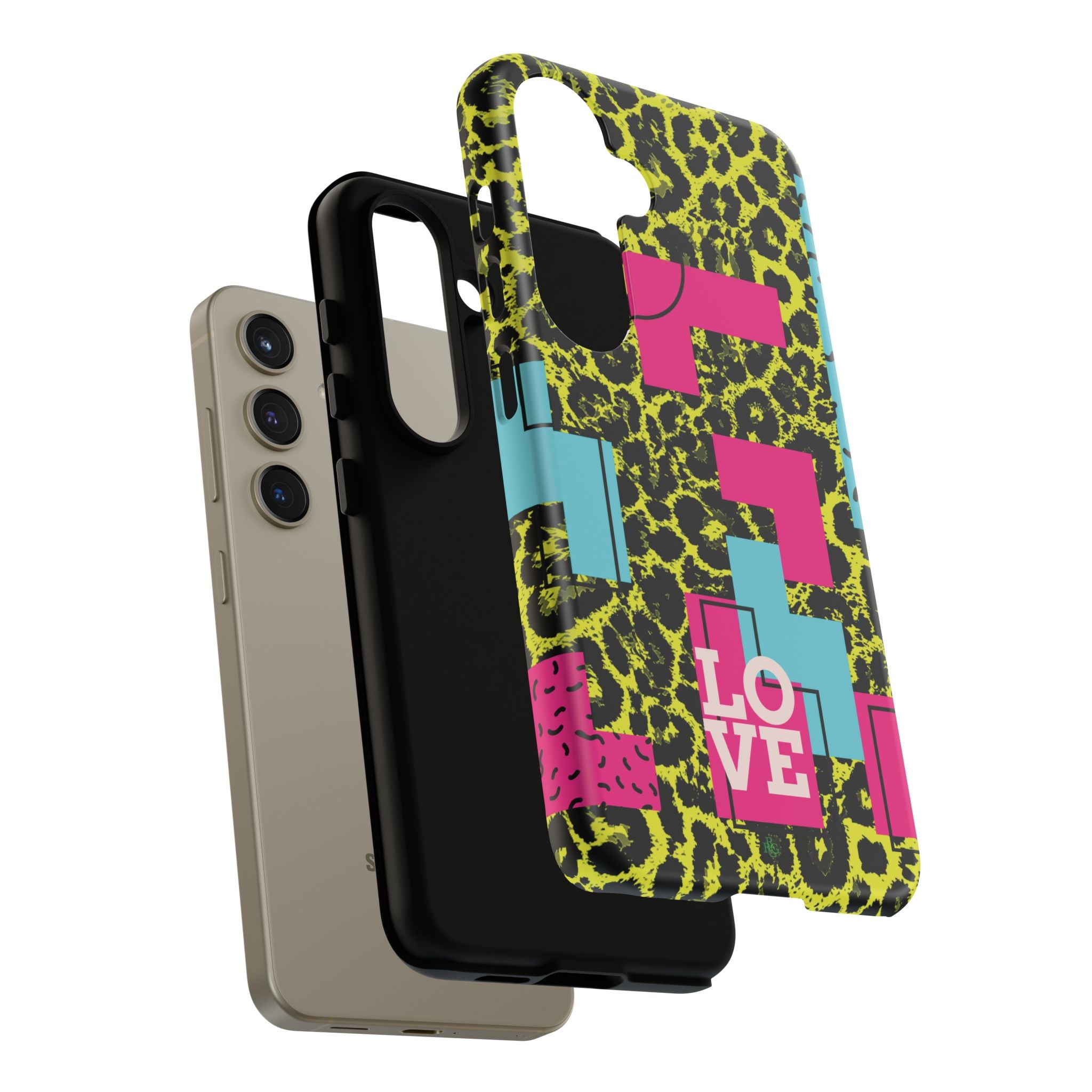 LOVE Neon Yellow RG Phone Case iPhone, Galaxy and Google Tough Cases
