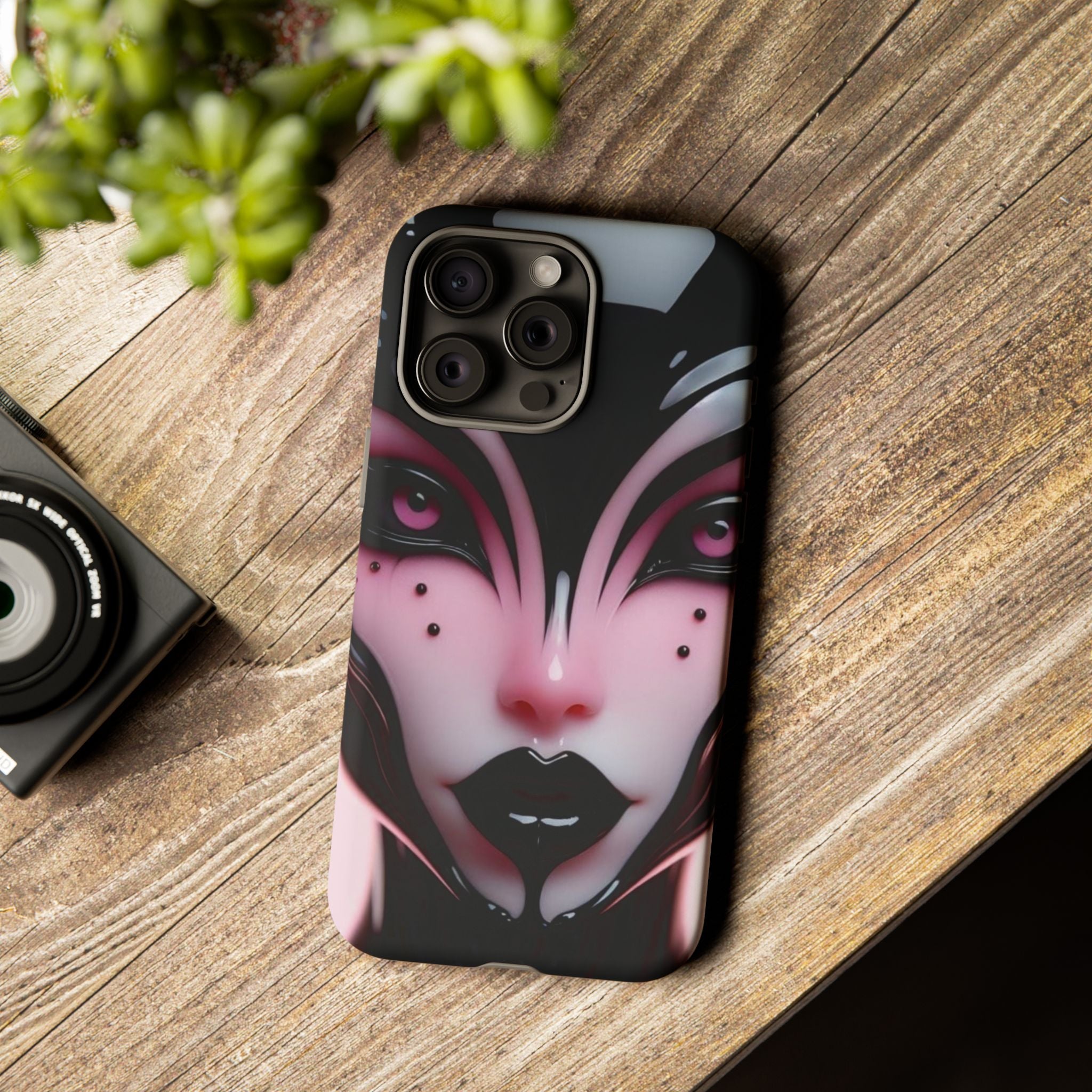 Pink Alien Tough Phone Case for iPhone, Galaxy, or Google Pixel