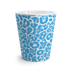 Blue Leopard Print Latte Mug