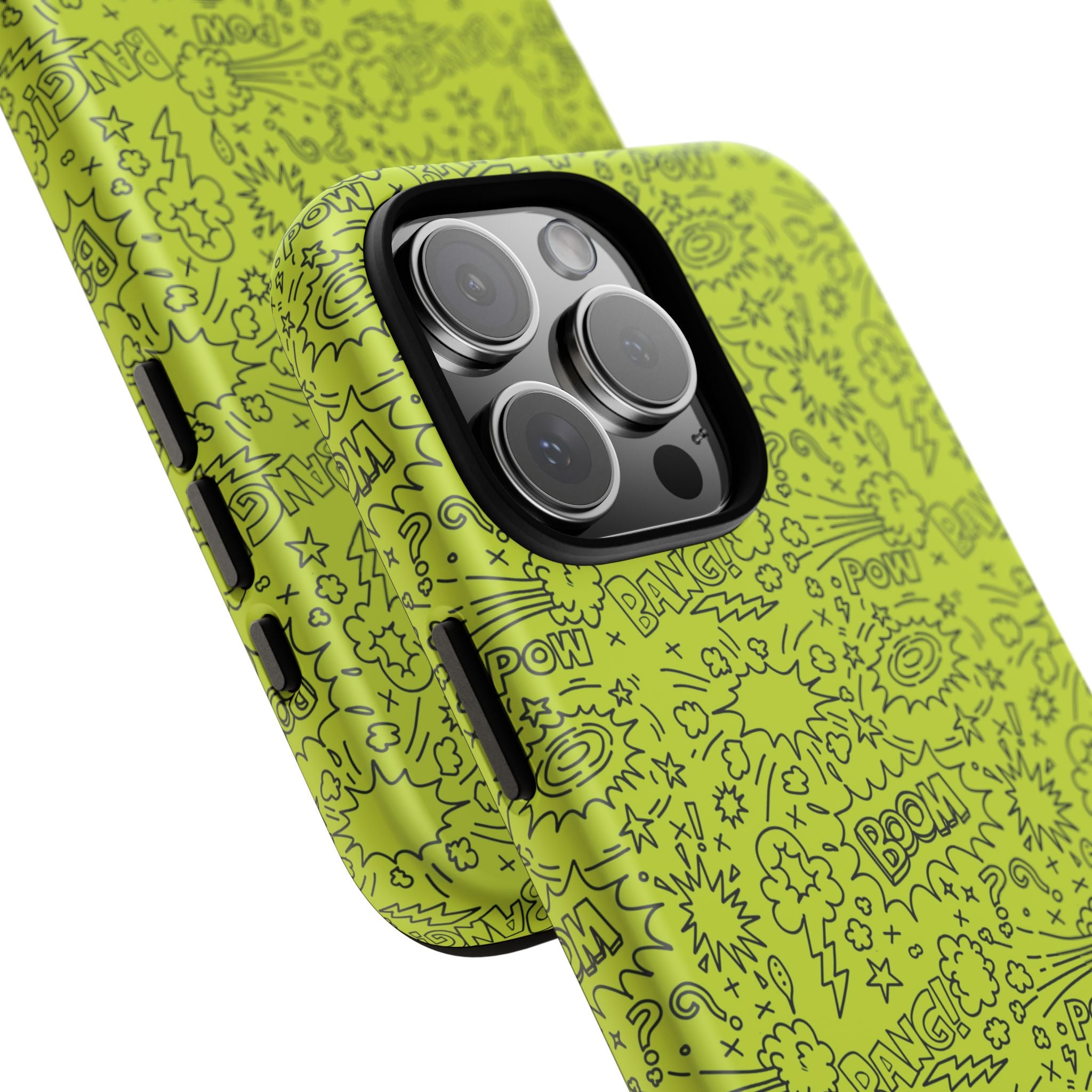 Neon Lime Wow Tough Case for iPhone, Galaxy, or Google Pixel