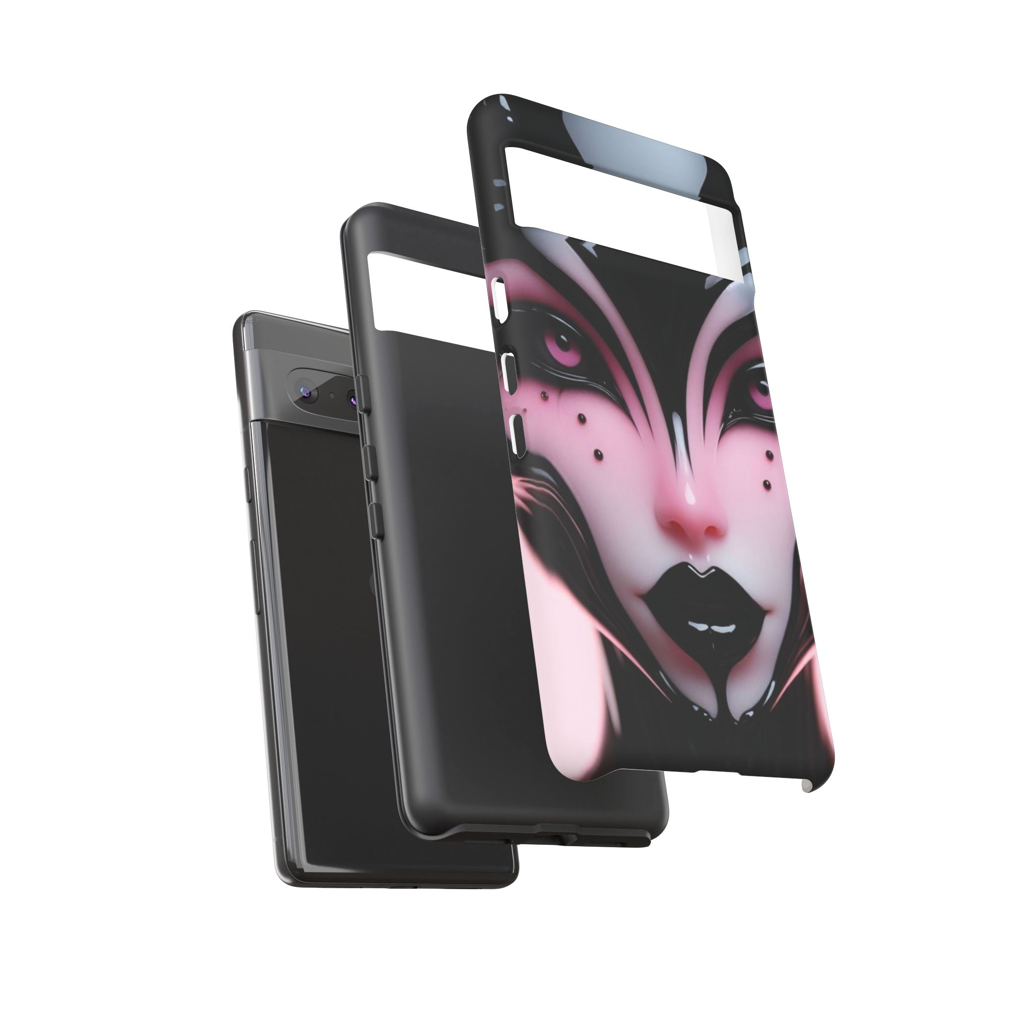 Pink Alien Tough Phone Case for iPhone, Galaxy, or Google Pixel