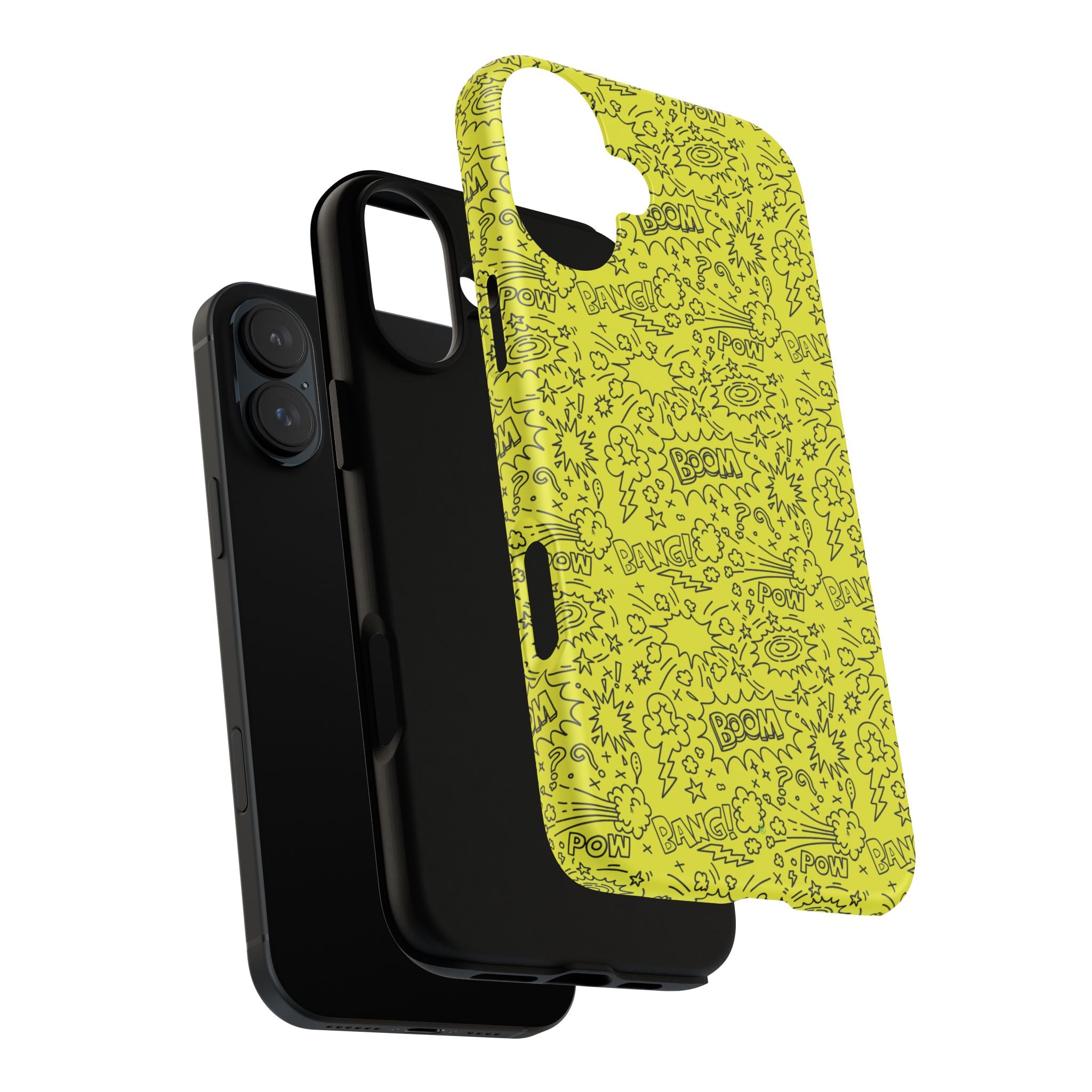 Neon Yellow Wow RG Tough Phone Case for iPhone, Galaxy, or Google Pixel