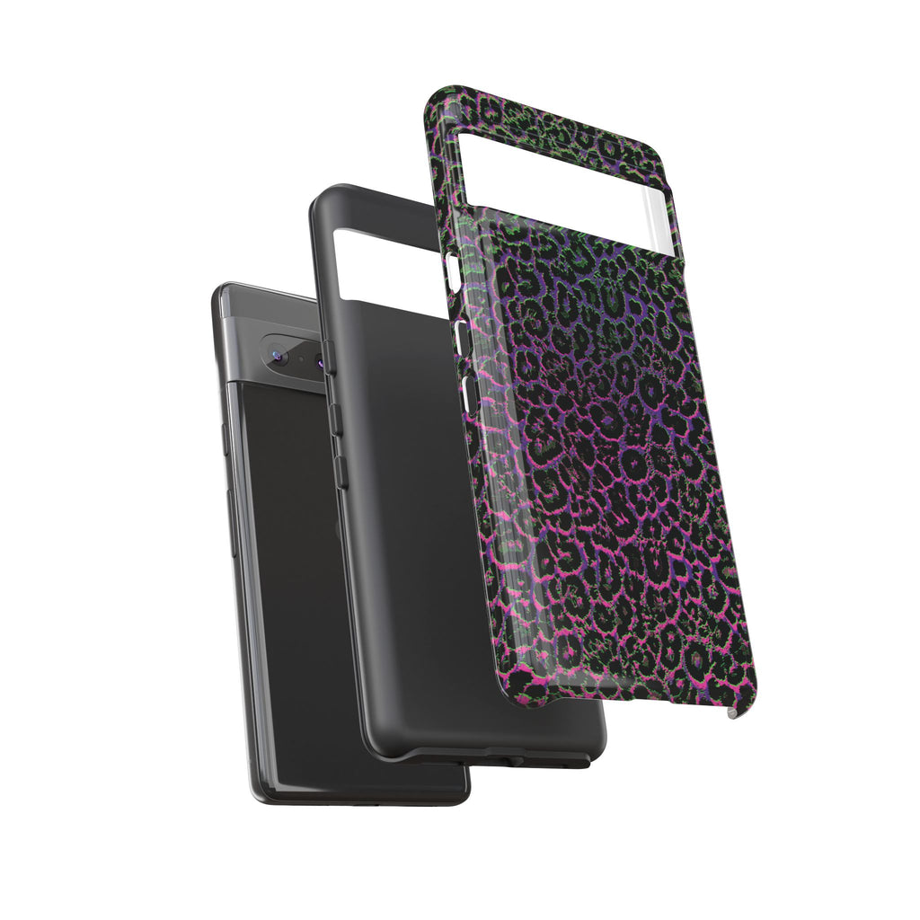 Colorful Leopard Tough Phone Case for iPhone, Galaxy, or Google Pixel