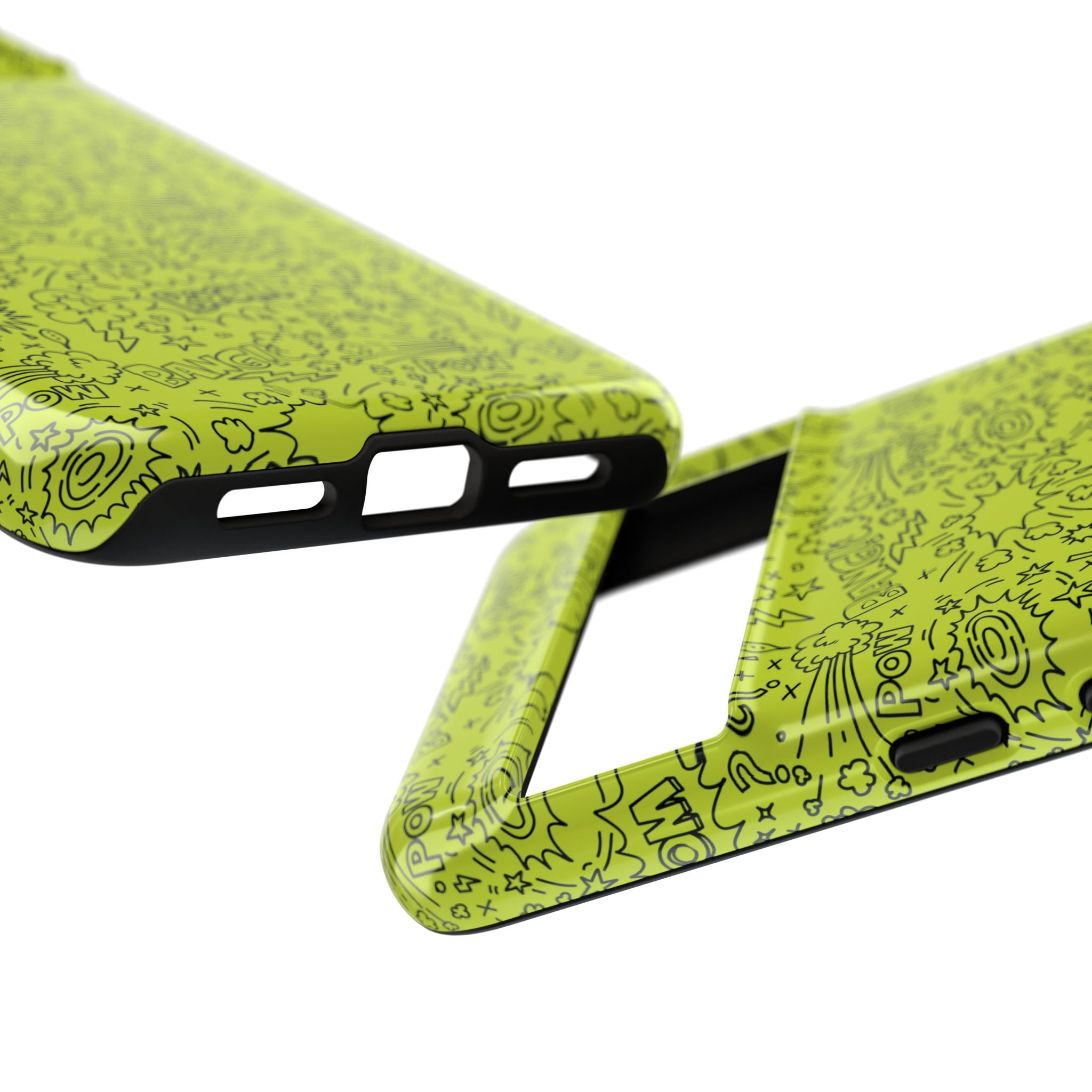 Neon Lime Wow Tough Case for iPhone, Galaxy, or Google Pixel