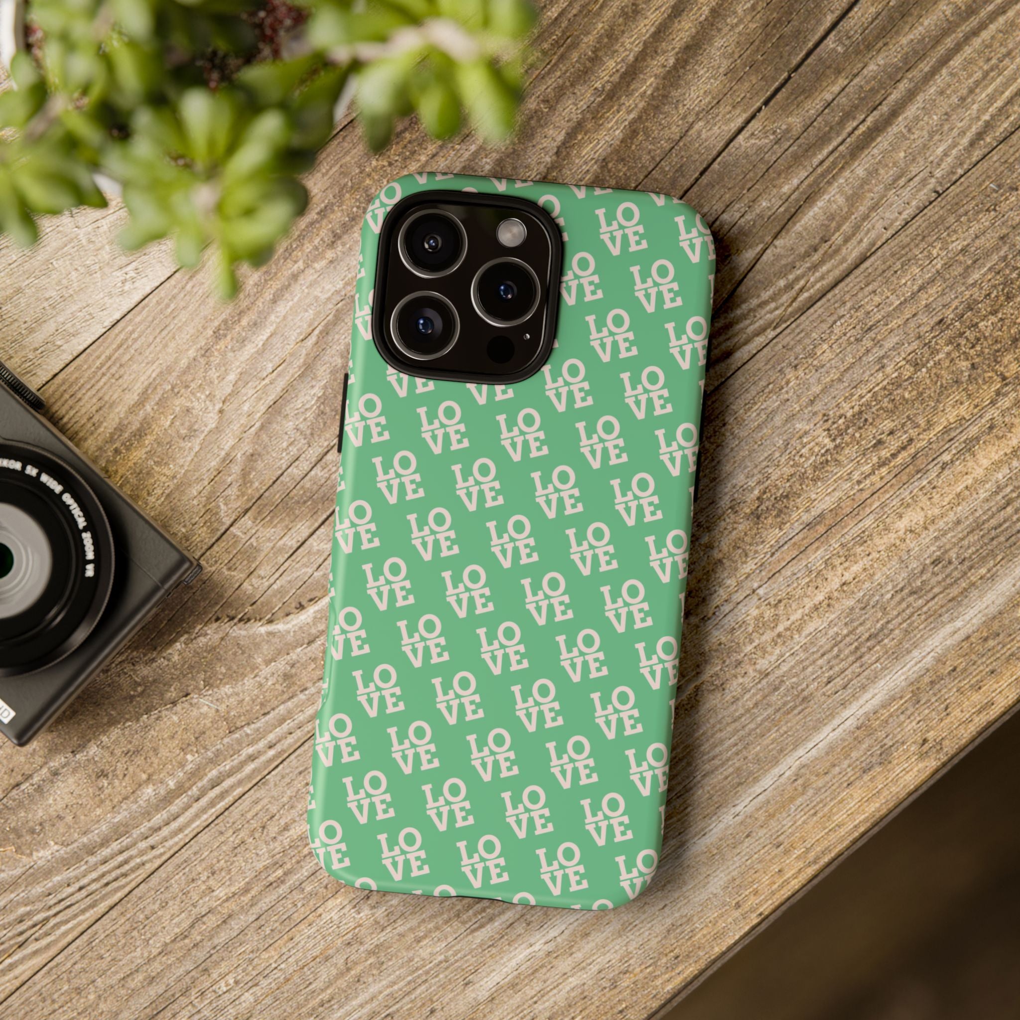 LOVE Aqua Tough Phone Case for iPhone, Galaxy, or Google Pixel