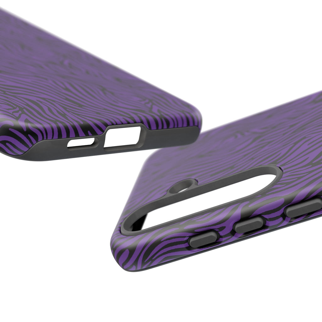 Purple Zebra Tough Phone Case for iPhone, Galaxy, or Google Pixel