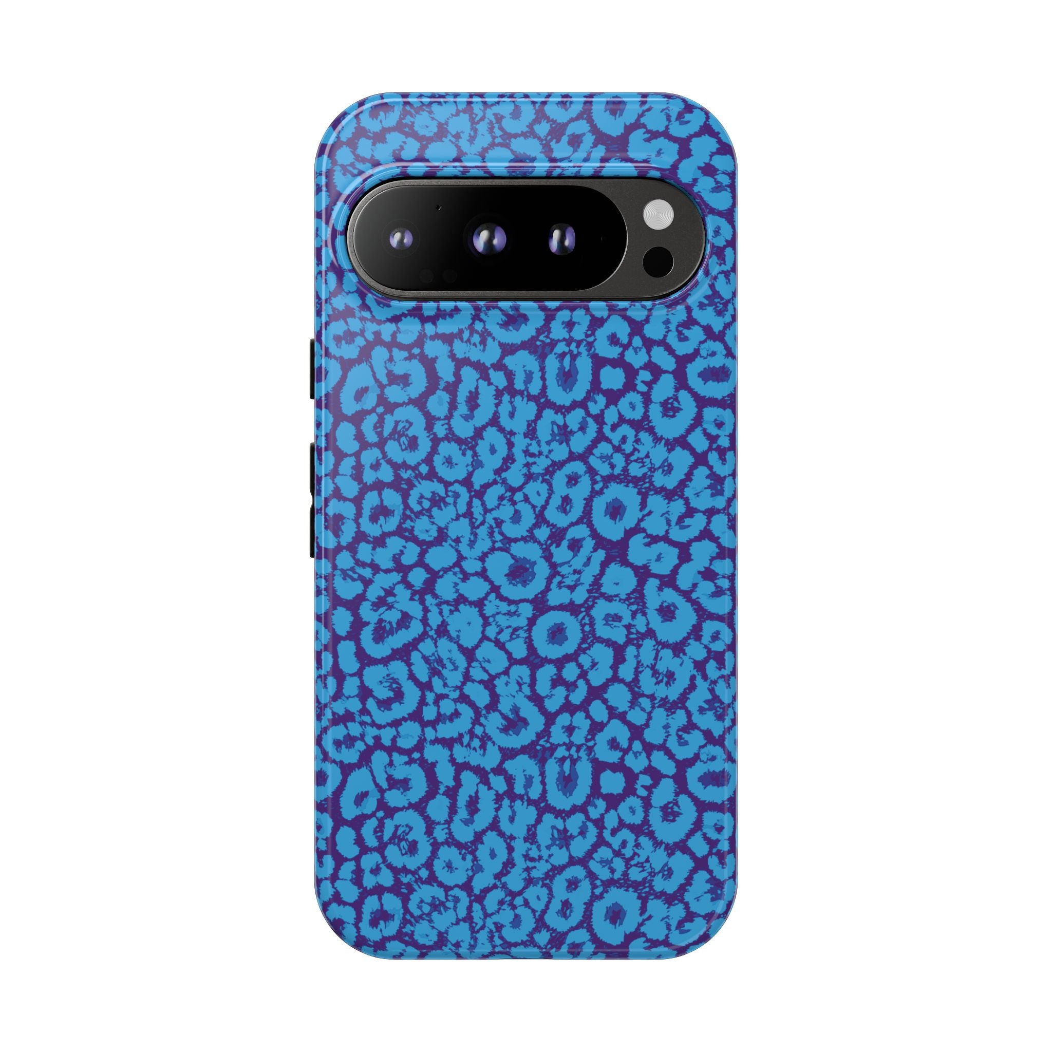 Blue Purple Leopard Tough Phone Case iPhone, Galaxy, or Google Pixel