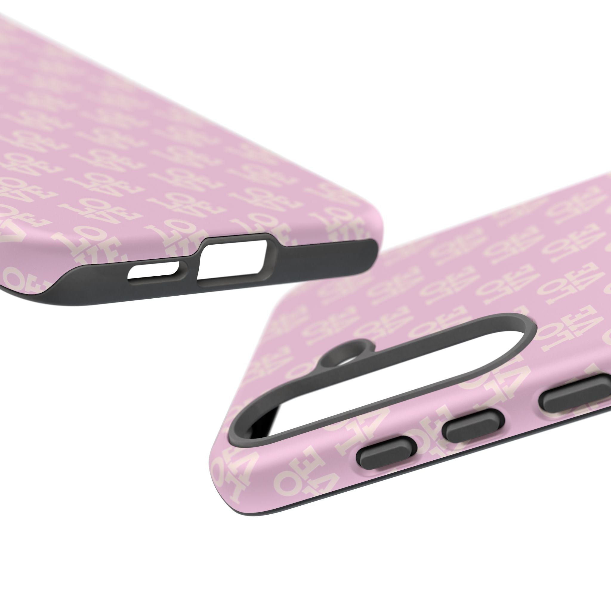 LOVE Pink Tough Phone Case for iPhone, Galaxy, or Google Pixel