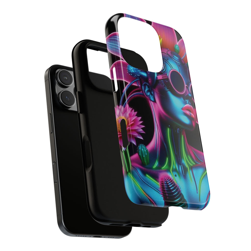 Neon Androgen Cactus Flower Tough Phone Case for iPhone, Galaxy, or Google Pixel