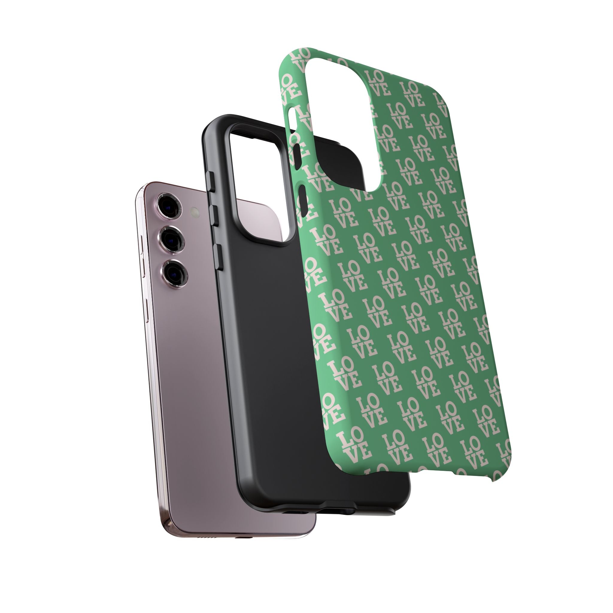 LOVE Aqua Tough Phone Case for iPhone, Galaxy, or Google Pixel