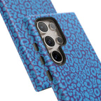Blue Purple Leopard Tough Phone Case iPhone, Galaxy, or Google Pixel