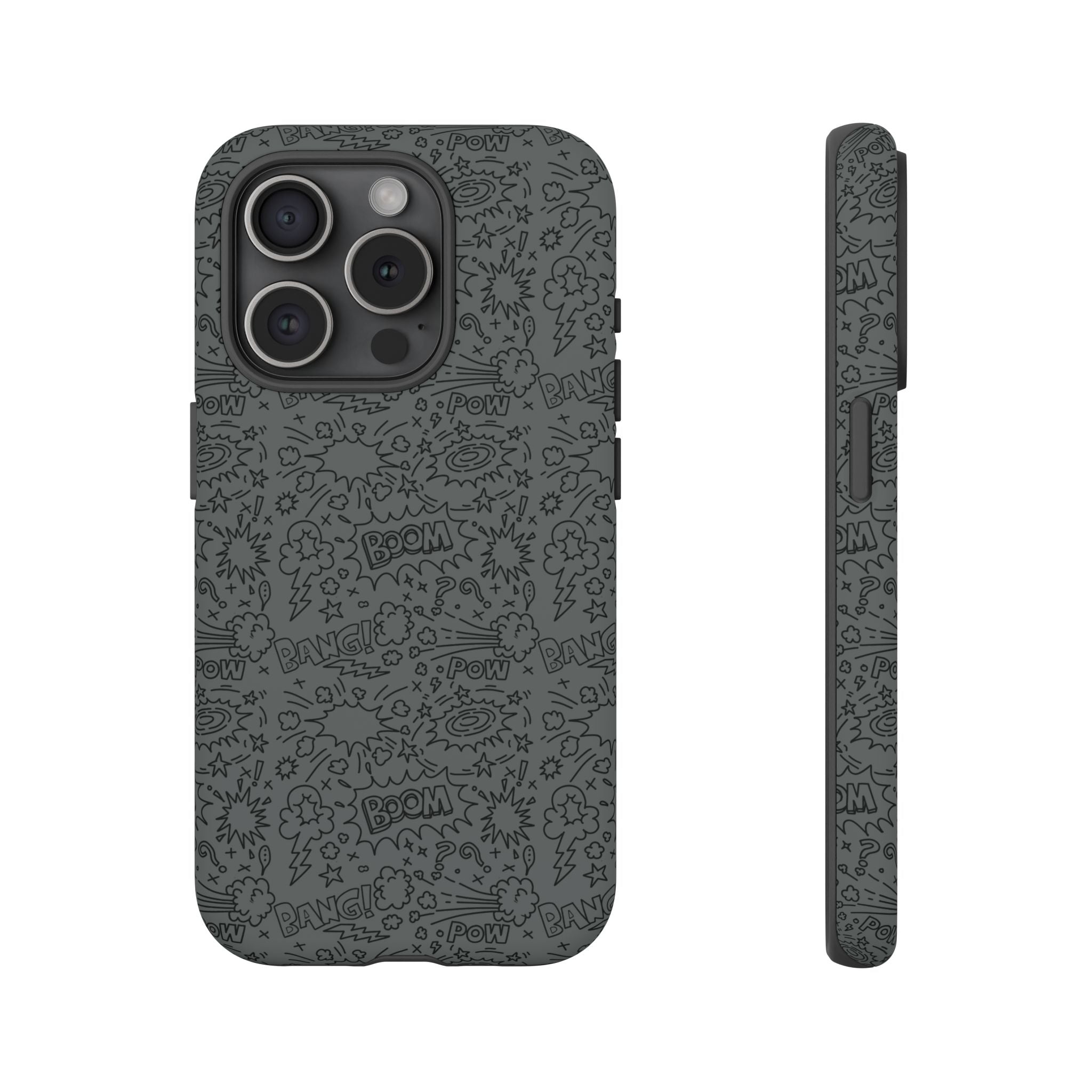 POW BOOM Comics style Tough Phone Case for iPhone, Galaxy, or Google Pixel