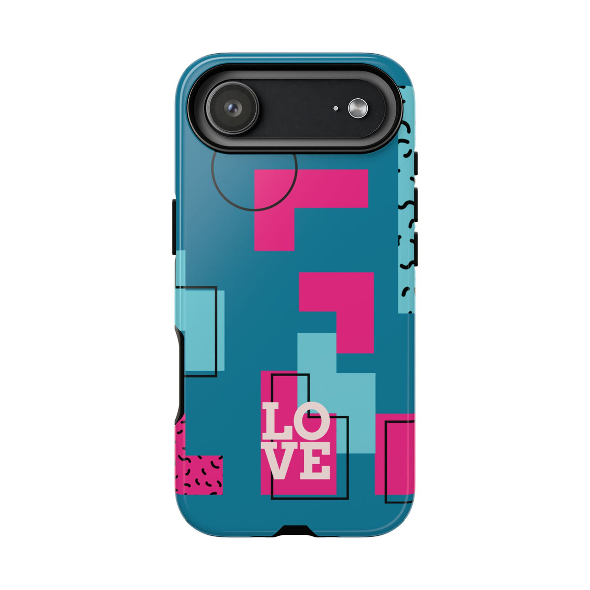 LOVE Teal Green Tough Phone Case for iPhone, Galaxy, or Google Pixel