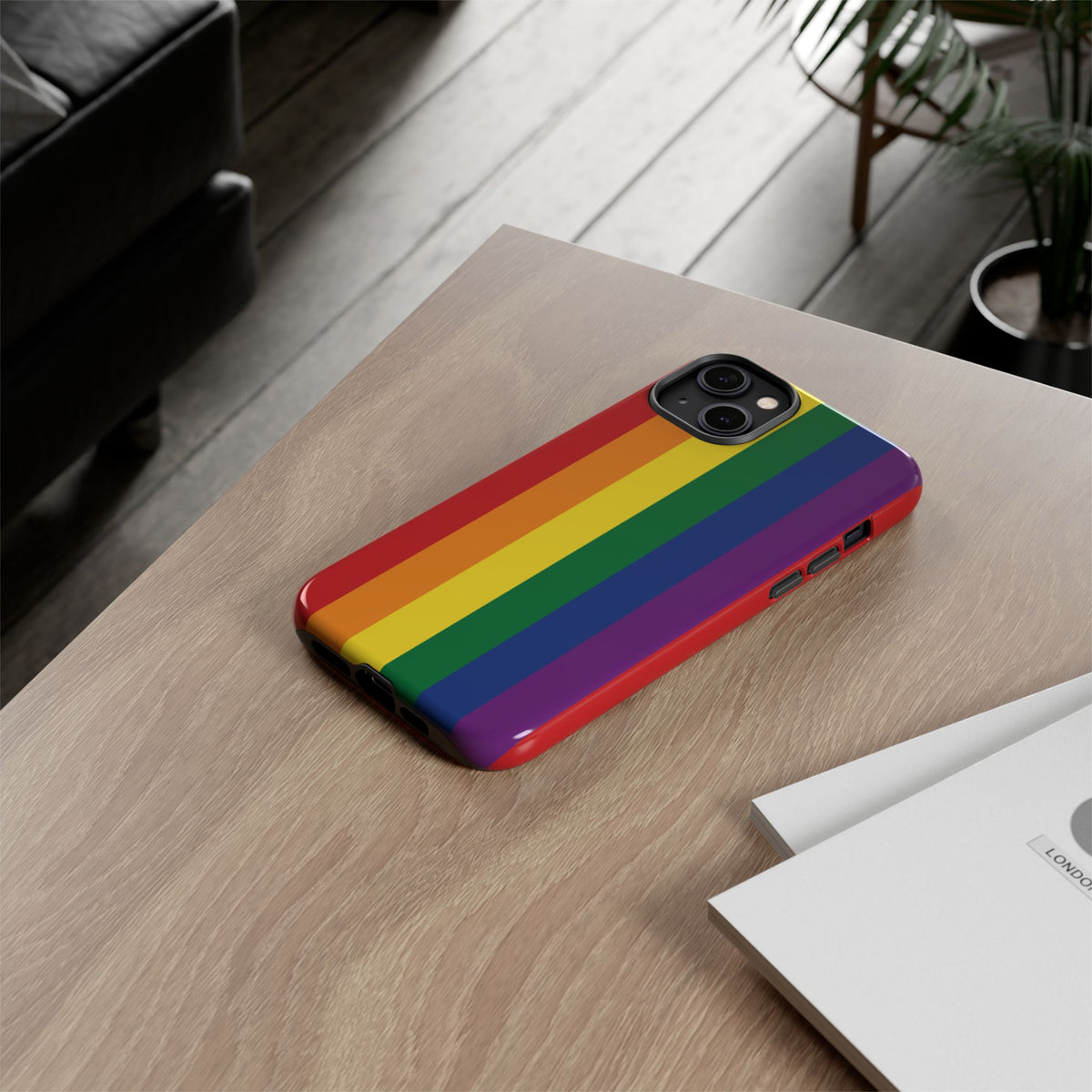 LGBTQ Rainbow Flag Tough Phone Case for iPhone, Galaxy, or Google Pixel